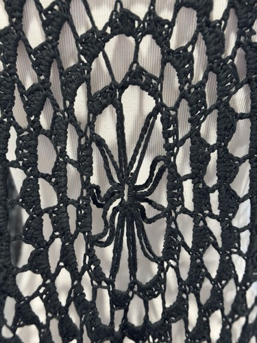 Neu ohne Etikett Vintage Look lange ärmellose Weste Häkel Boho schwarz MT Collection Boutique - Bild 4 von 4
