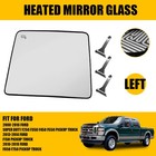 1X Mirror Glass Heated For 08-16 Ford F250 Super Duty Driver Side LH Towing Flat