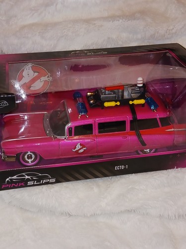 2025 Jada Pink Slips Ecto-1 Ghostbusters Pink Chase 1:24 Scale - Picture 3 of 11