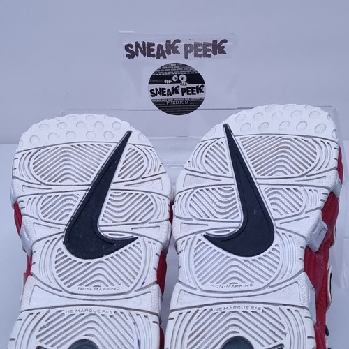 Nike Air More Uptempo  - UK Size 4 -  Trainers Red Black Shoes  junior sneakers  - Picture 8 of 15