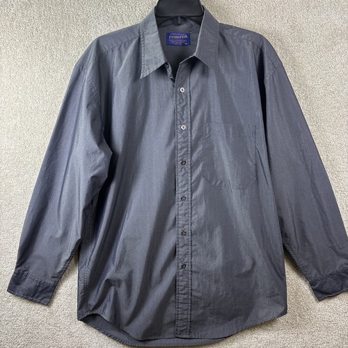 Pendleton Shirt Men's Medium Grey Button Front Western Casual Lightweight *SEE - Picture 2 of 10