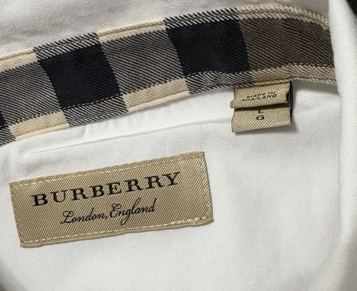 Camisa BURBERRY Clásica Blanca Grande L Nueva Con Etiquetas - Imagen 14 de 23