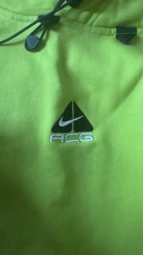 Nike ACG Therma-Fit Cyber Green Volt Hoodie Sweatshirt, Size l DH3087-389 - Picture 4 of 6