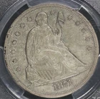 1871 SEATED LIBERTY "WITH MOTTO" DOLLAR PCGS CHOICE XF 45  LUSTROUS, WITH AN