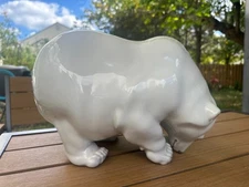 Rare Antique Royal Copenhagen Porcelain Large Chubby Polar Bear Figurine #4753