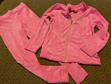 Lilly Pulitzer NWOT GIRLS Mallie Velour Pants  Skipper Popover Light Pink M