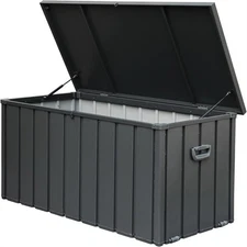 200 Gallon Outdoor Storage Deck Box Waterproof Large Patio Storage Bin Lockable