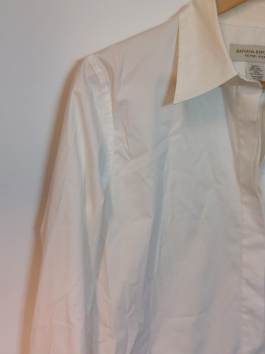 BANANA REPUBLIC Men's Formal Shirt L White Cotton Long Sleeve - Picture 3 of 19