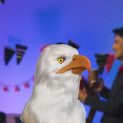 Animal Bird Mask Cosplay Costume Bald Eagle Head Mask for Masquerade Pub - Picture 6 of 7