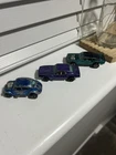 Hot Wheels redline NSR no sun roof  VW Purple Camaro & Aqua Boss Hoss BLK roof