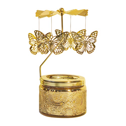 Candela Giostra Farfalla Rotante Spinning Portacandele Portacandele Regalo Casa per Donna - Foto 6 di 10