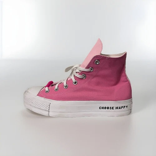 Converse Chuck Taylor by You Hot ROSA Uomo 7.0 Donna 9.0 "Scegli Felice"