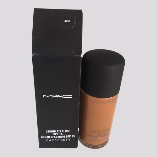 MAC Studio Fix Fluid Foundation Makeup SPF 15 - Shade: NC50 - 1 fl oz/30ml boxed - Picture 2 of 11