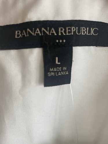 NWT Banana Republic 100% Cotton White Tunic Top Women’s Size Large MSRP: $80 - Picture 7 of 8