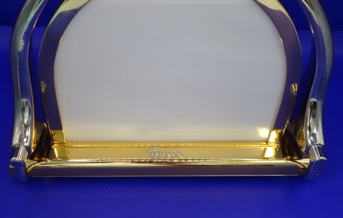 Vintage seltener Gucci Pferdegebiss Metall Bilderrahmen - Reiter Steigbügel Gold Silber - Bild 5 von 24