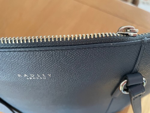 Radley Leather Blue Large 40cm Wide X 26 Cm High Tote bag Lovely Condition - Picture 15 of 17