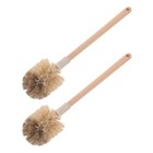 2 Pcs Toilet Bowl Cleaner Brush Bathroom Scrubber Tool Deep Cleaning