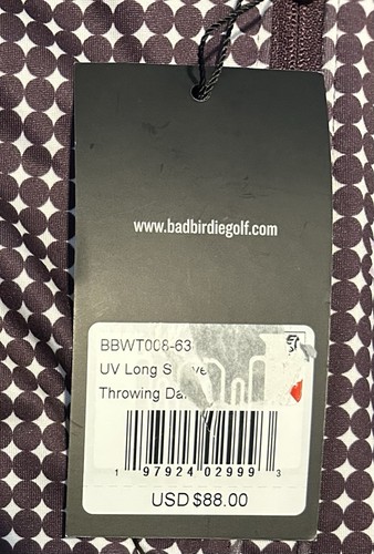 Neu mit Etikett Bad Birdie UV langärmliges Golfshirt Abnäher Damen Medium 1/4-Reißverschluss - Bild 3 von 3