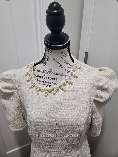 Aqua Women's Faux Pearl Tweed Mini Dress Size XL NWOT - Picture 2 of 7