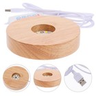 Wooden Ball Lamp Base Led Light Display Platform For Gazing Ball Lighting