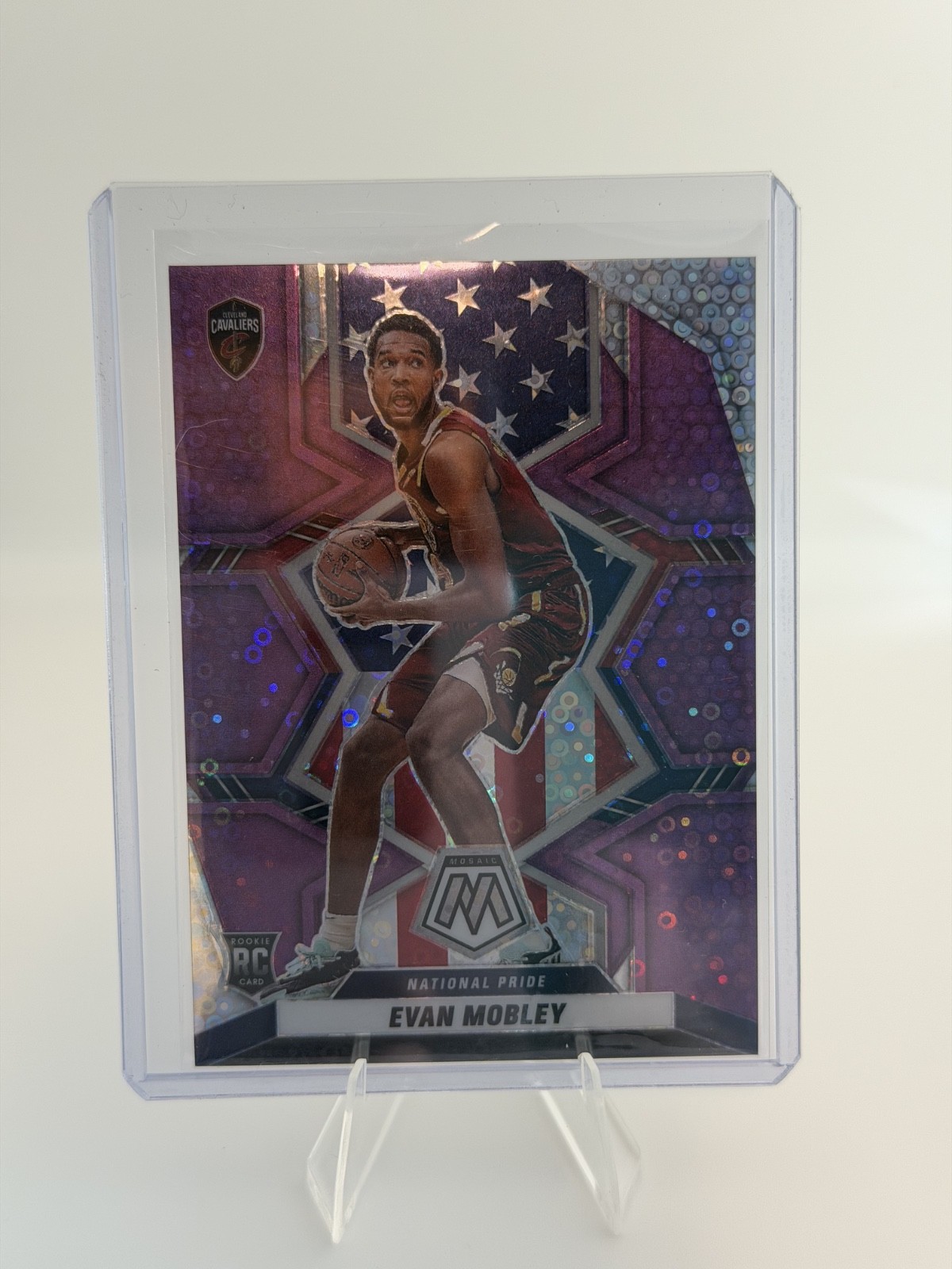 2021-22 Panini Mosaic - Evan Mobley #258 Purple Fast Break Prizm /50 (RC)