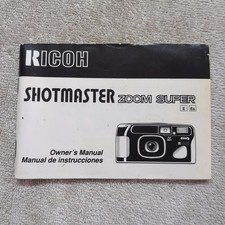 Vintage Ricoh Shotmaster Zoom Super Camera Instruction Owner's Manual Guide