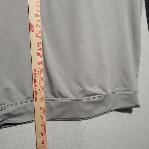 Peter Millar 1/4 Zip Pullover Mens Medium Gray Crown Sport Wicking Golf Sweater - Picture 4 of 11
