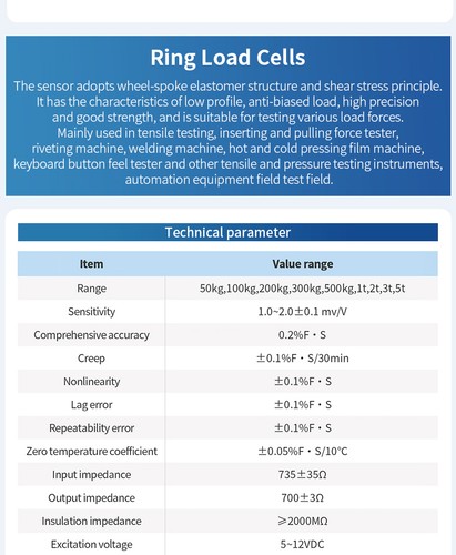 Ring force Load Cell Sensor with Indicator Display,Test Tension and Compression - Picture 75 of 81