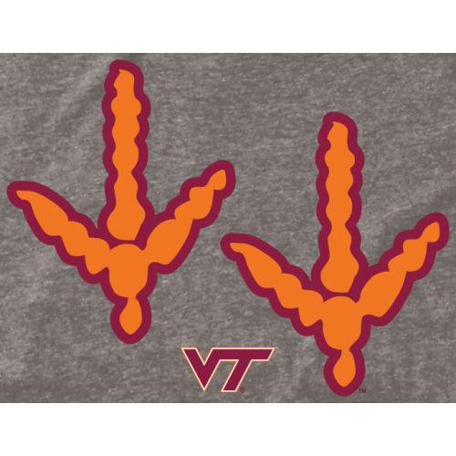 Herren grau Virginia Tech Hokies Auxiliary Logo Tri-Blend T-Shirt - Bild 2 von 2