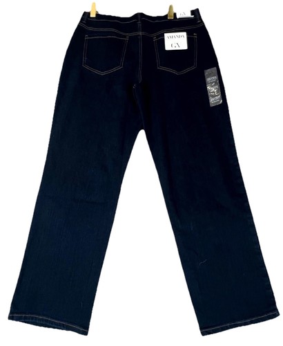 Gloria Vanderbilt Amanda Tapered Jeans Women's 16 Blue Cotton Slim Fit Mid-Rise - Picture 3 of 23