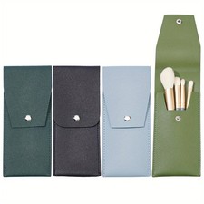 1set 4pcs 4 colors Portable PU Leather Makeup Brush bag Makeup Brush Holder