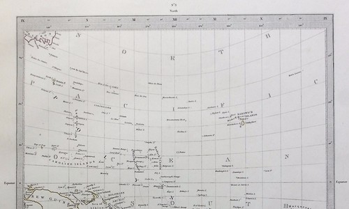 POLYNESIEN, AUSTRALASIEN, PAZIFIK, original antike Karte, SDUK, 1844 - Bild 3 von 4