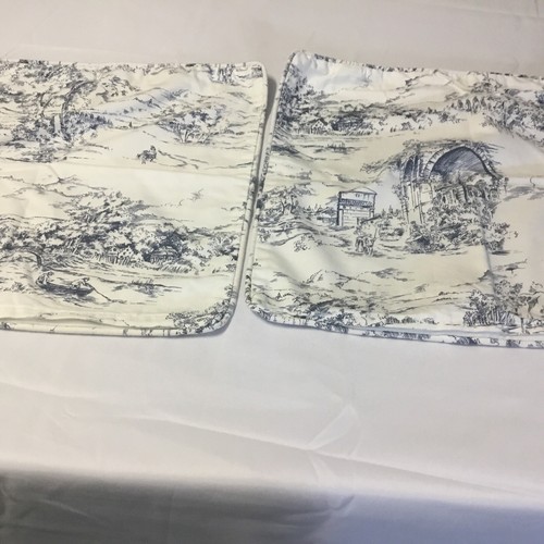IKEA 1Twin Duvet Cover 1 Pillow Case 1 Pillow Shams Toile Emme Land White Blue - Picture 9 of 13