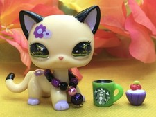 Mini Pet Shop, Short Hair, Butterflies Eyes Cat, Custom, Hand Painted toy