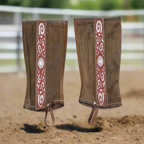 Polainas Charra Brown (M) Charro Half Mexican Chaps - Picture 2 of 2