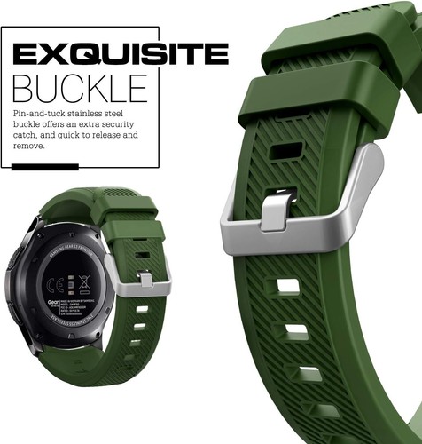 Soft Silicone Watch Strap - Compatible with Gear S3 Frontier/Galaxy Watch 3 45mm - Bild 6 von 11