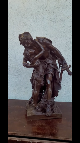 H Plé (1853-1922), Siot Decauville, Les Gaulois, Grand Bronze Signé, Fin XIXème - Video 1 of 1