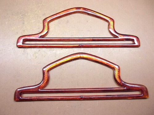 Two (2) Orange Plastic Bag Handles 12" x 4 3/8" Bright & Colorful Take a LQQK! - Picture 3 of 7