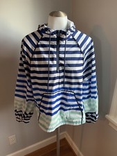 Women  s Hunter for Target Striped Half Zip Hooded Rain Jacket size Medium