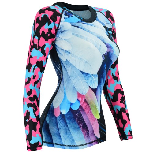 Koyes Fightwear MMA Compression Women's Rash Guard Wrestling Long Sleeve Top - Picture 71 of 111