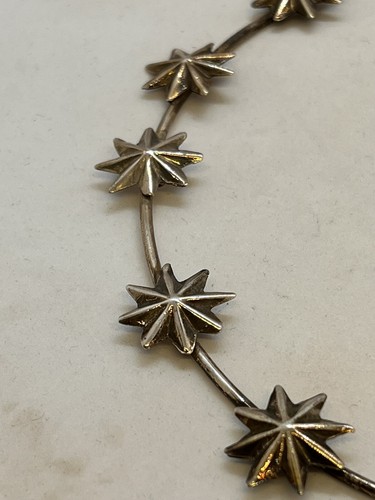 Stellario 13 cm metallo bagno argento Madonna 12 stelle Aureola stellata - Foto 4 di 5