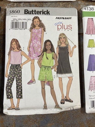 Mixed Lot Of 6 Simplicity Patterns Dog Craft Tops Skirts Plus Size Girls - Picture 6 of 13