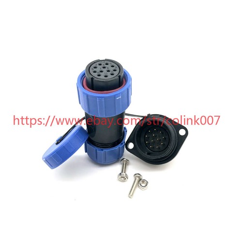 2 3 4 5 6 7 8 9 10 12Pin, SP21 Frank Panel IP68 Waterproof Plug Socket Connector - Picture 20 of 20