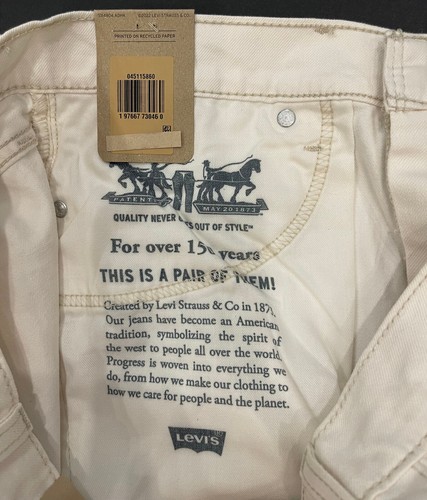 Levis Mens 511 Slim Stretch Jeans 34X30 Cream W34L30 #5860 - Picture 8 of 11