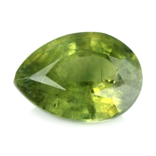 Astonishing Certified 2,12 carati zaffiro verde naturale pera 9x6 mm - Foto 2 di 6