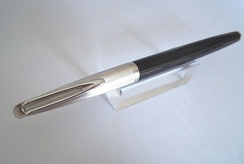 STYLO PLUME WATERMAN CF CAPUCHON MOTIFS STRIES PLAQUE ARGENT plume OR J361 - Imagen 10 de 10
