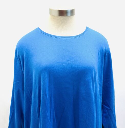 NWT CROFT & BARROW Women Long Sleeve Pullover Cotton The Classic Tee Shirt Sz 4X - Picture 2 of 12