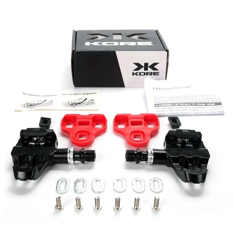 Pedales de bloqueo de bicicleta de carretera rodamientos cerrados ligeros aspecto 2 pedales sellados Foto 3 de 4