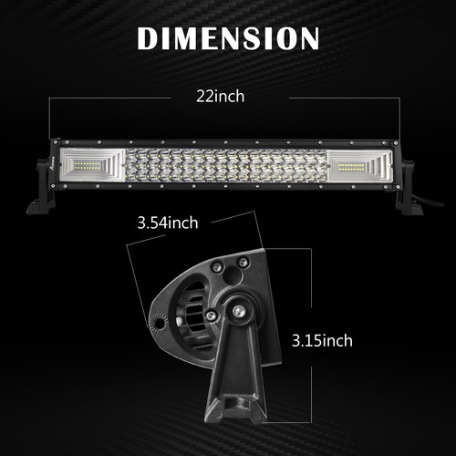 52" INCH LED Light Bar Combo + 4" Pods For Jeep Wrangler JK YJ TJ CJ LJ OFFROAD - Picture 7 of 11