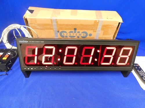 Radio Systems CT-2002 Large 4" Studio Timer Clock Display w/Remote, Power Supply - Picture 2 of 19